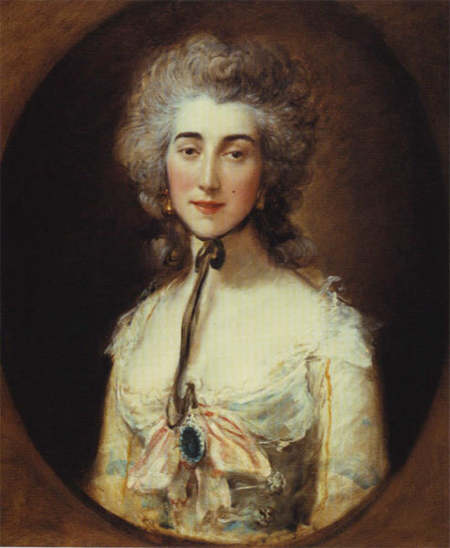 Wikioo.org - The Encyclopedia of Fine Arts - Painting, Artwork by Thomas Gainsborough - Portrait of Grace Dalrymple Elliott