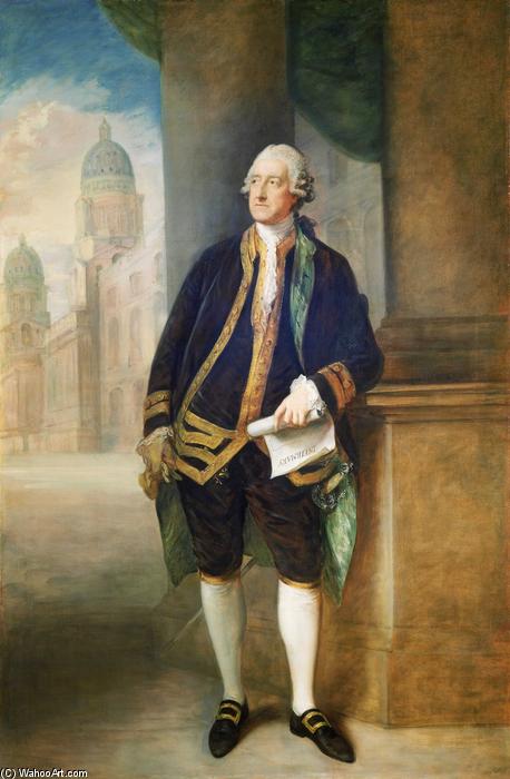 WikiOO.org - 百科事典 - 絵画、アートワーク Thomas Gainsborough - ジョン·モンタギュー、サンドイッチの第4回伯爵
