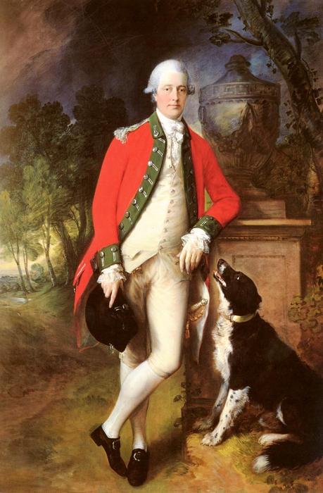 Wikoo.org - موسوعة الفنون الجميلة - اللوحة، العمل الفني Thomas Gainsborough - Portrait Of Colonel John Bullock