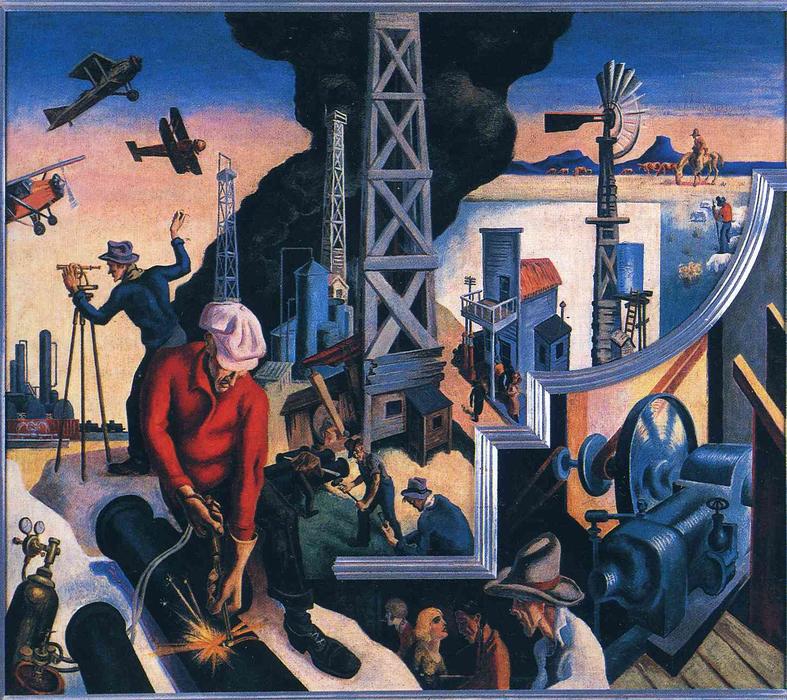 Wikioo.org - The Encyclopedia of Fine Arts - Painting, Artwork by Thomas Hart Benton - Changing West
