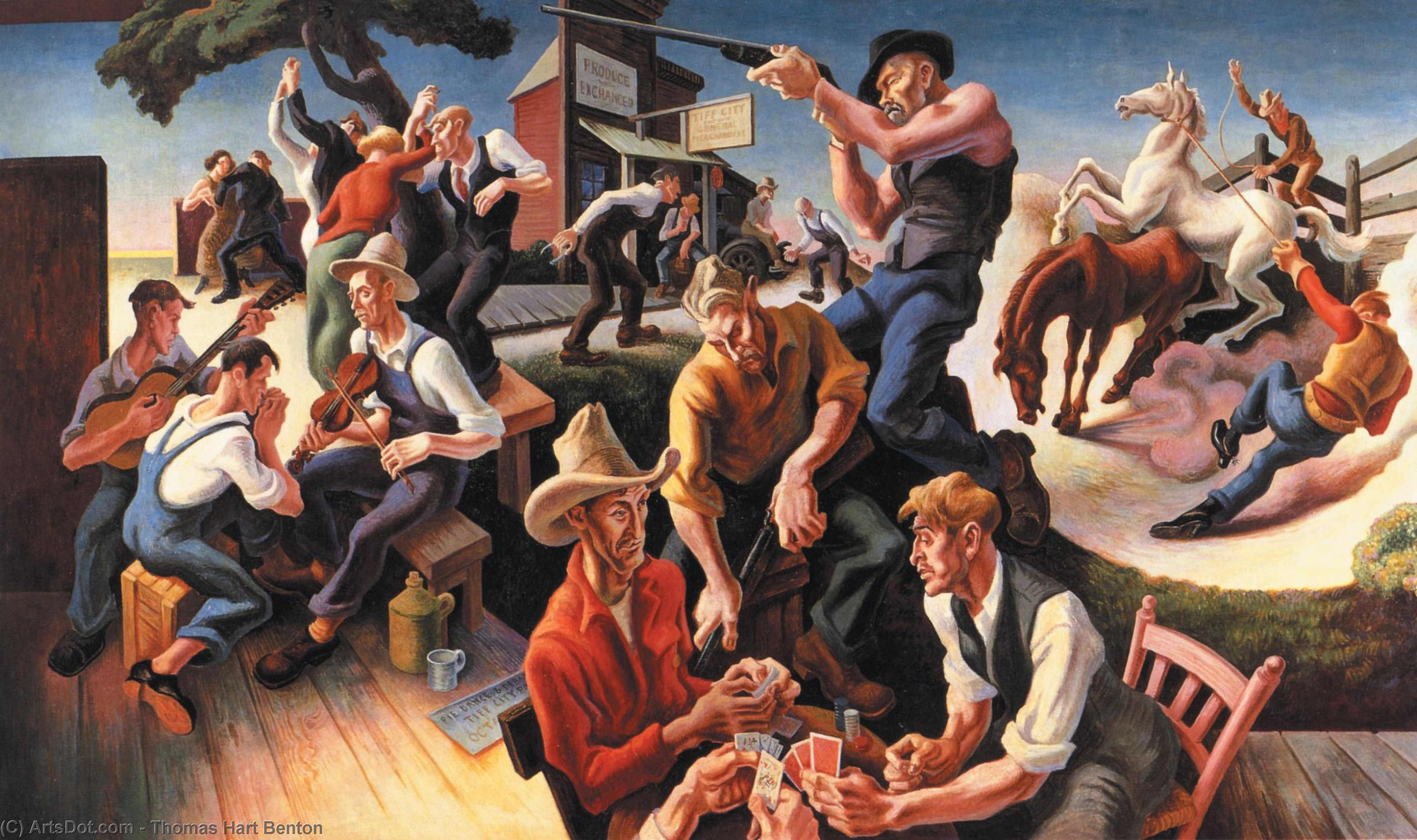 WikiOO.org - Енциклопедия за изящни изкуства - Живопис, Произведения на изкуството Thomas Hart Benton - Arts of the West