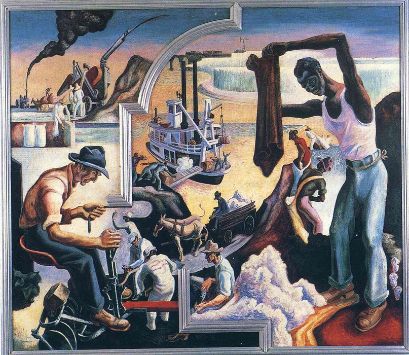 WikiOO.org - Encyclopedia of Fine Arts - Maleri, Artwork Thomas Hart Benton - Deep South