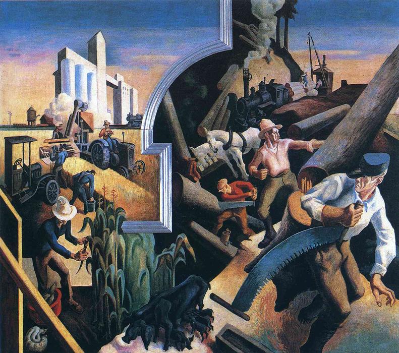 Wikioo.org - The Encyclopedia of Fine Arts - Painting, Artwork by Thomas Hart Benton - Midwest