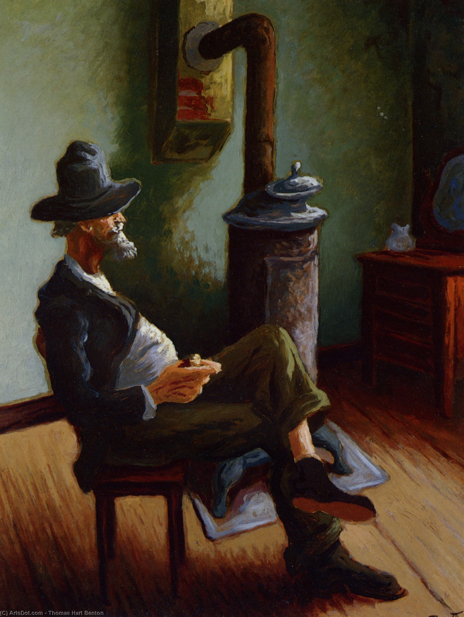 Wikioo.org - The Encyclopedia of Fine Arts - Painting, Artwork by Thomas Hart Benton - The Ozarkian
