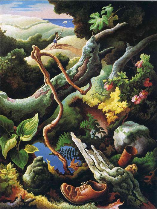Wikioo.org - The Encyclopedia of Fine Arts - Painting, Artwork by Thomas Hart Benton - Butterfly Chaser