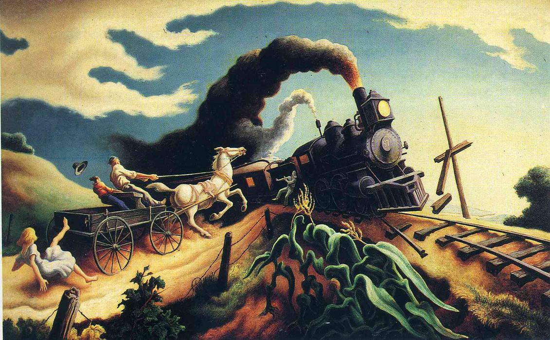 Wikioo.org - The Encyclopedia of Fine Arts - Painting, Artwork by Thomas Hart Benton - The Wreck of the Ole