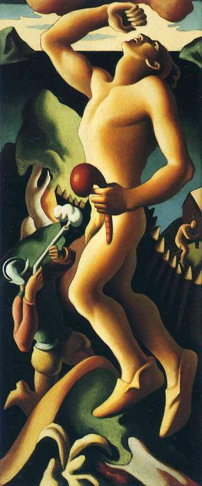 Wikioo.org - The Encyclopedia of Fine Arts - Painting, Artwork by Thomas Hart Benton - American Historical Epic - Exploration and Discovery: Aggression