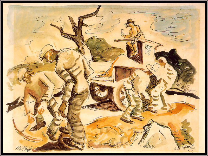 WikiOO.org - Енциклопедия за изящни изкуства - Живопис, Произведения на изкуството Thomas Hart Benton - Chain Gang
