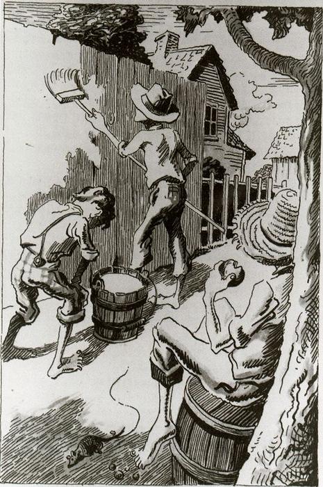 WikiOO.org - Encyclopedia of Fine Arts - Maalaus, taideteos Thomas Hart Benton - The Adventures of Tom Sawyer