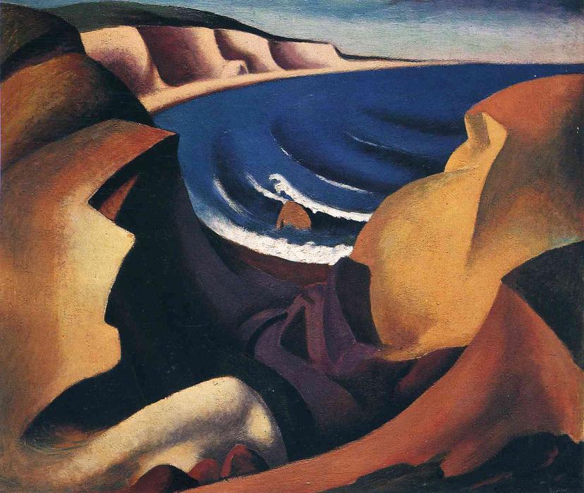 WikiOO.org - Encyclopedia of Fine Arts - Lukisan, Artwork Thomas Hart Benton - The Cliffs