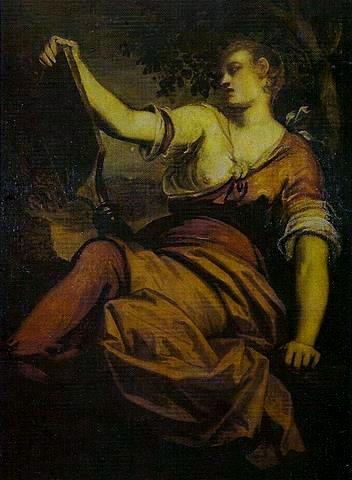 Wikoo.org - موسوعة الفنون الجميلة - اللوحة، العمل الفني Tintoretto (Jacopo Comin) - Allegory of Prudence