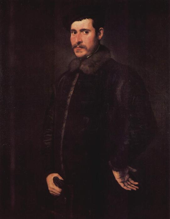 Wikioo.org – L'Enciclopedia delle Belle Arti - Pittura, Opere di Tintoretto (Jacopo Comin) - ritratto di una distinto  L uomo