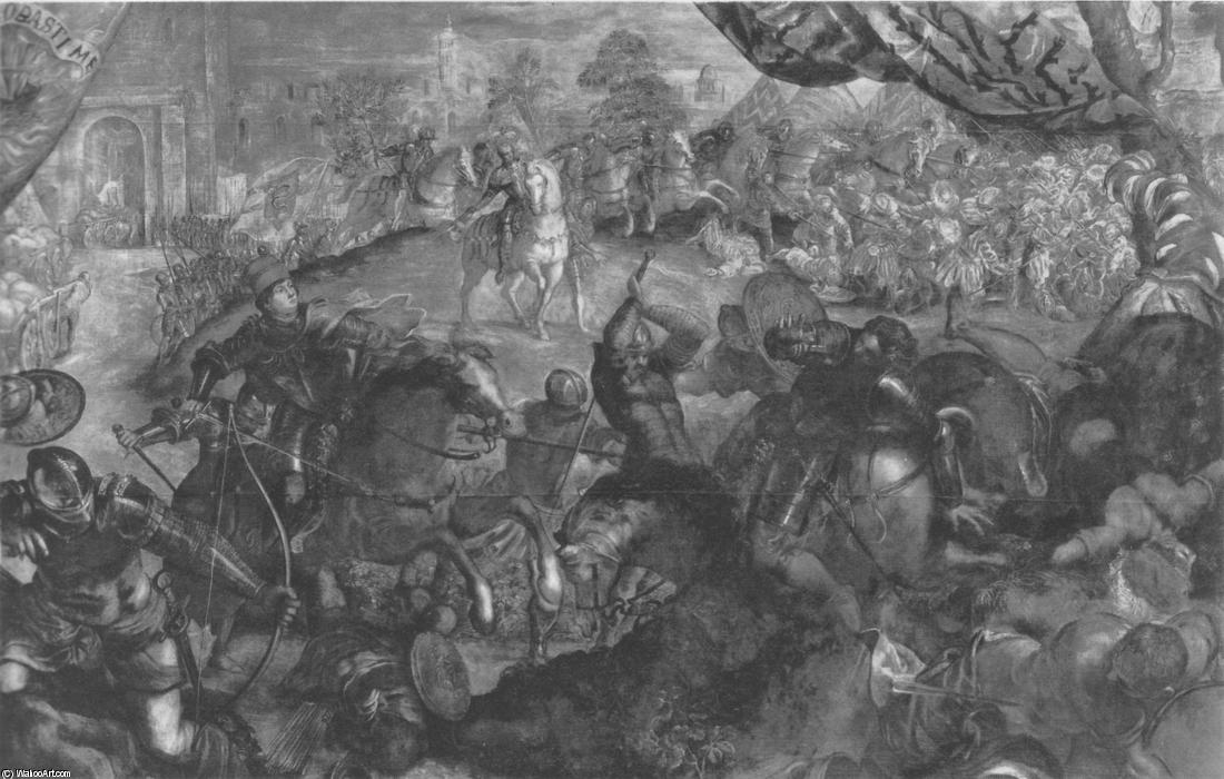 Wikioo.org – L'Enciclopedia delle Belle Arti - Pittura, Opere di Tintoretto (Jacopo Comin) - Federico I Gonzaga, la città di Legnano