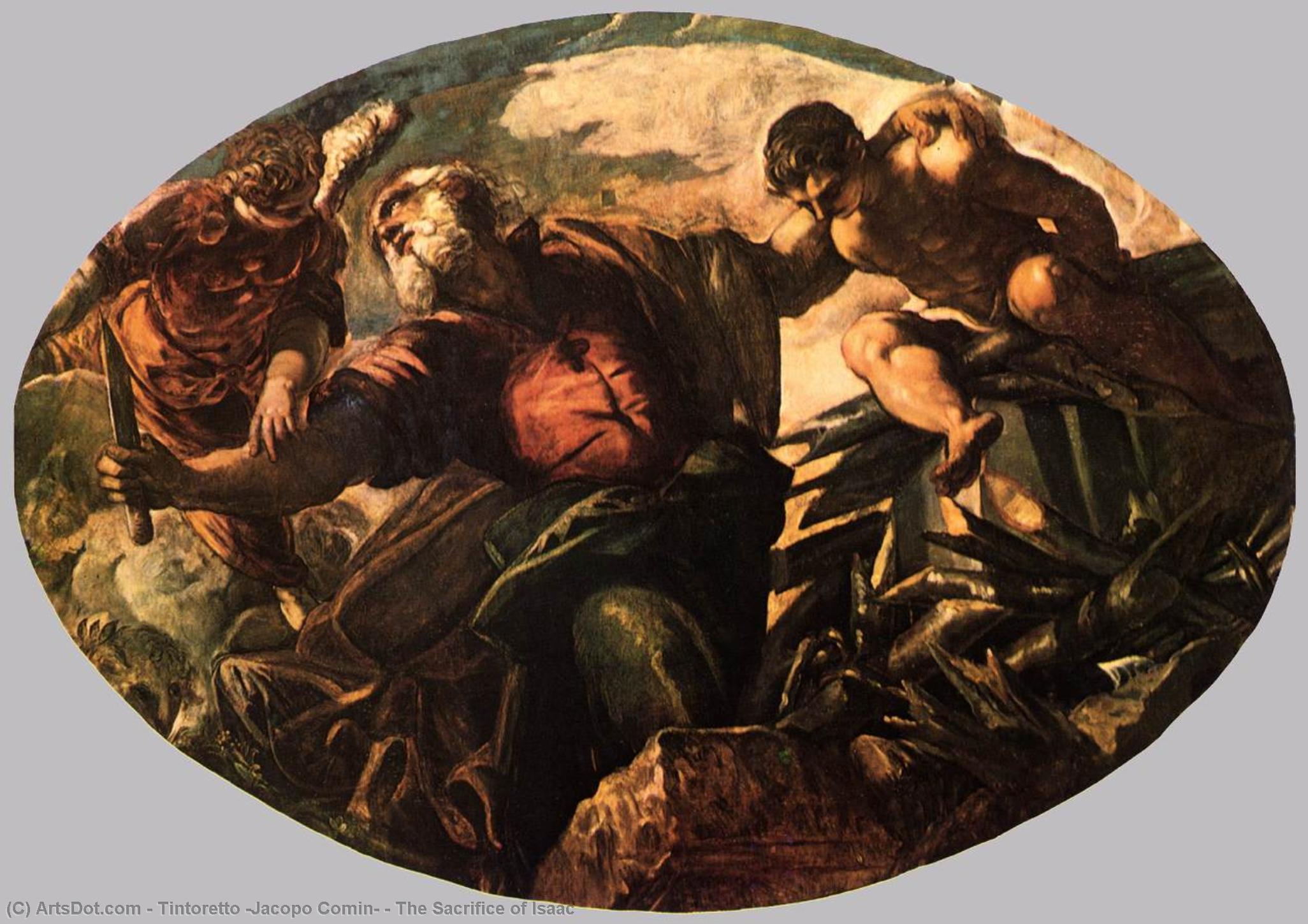 Wikioo.org – L'Encyclopédie des Beaux Arts - Peinture, Oeuvre de Tintoretto (Jacopo Comin) - le sacrifice d'isaac