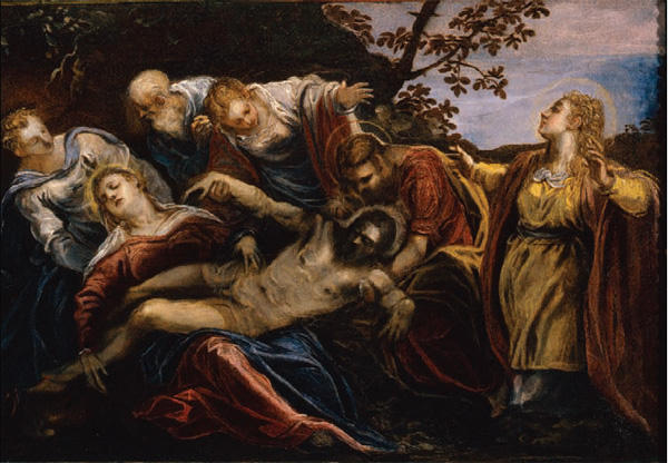 WikiOO.org - Енциклопедия за изящни изкуства - Живопис, Произведения на изкуството Tintoretto (Jacopo Comin) - Deploration of Christ