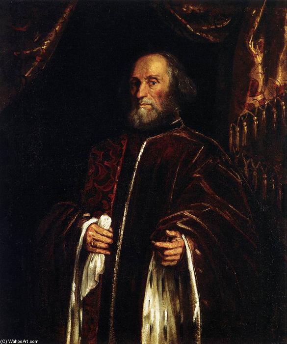 Wikioo.org – L'Enciclopedia delle Belle Arti - Pittura, Opere di Tintoretto (Jacopo Comin) - ritratto di una Senatore