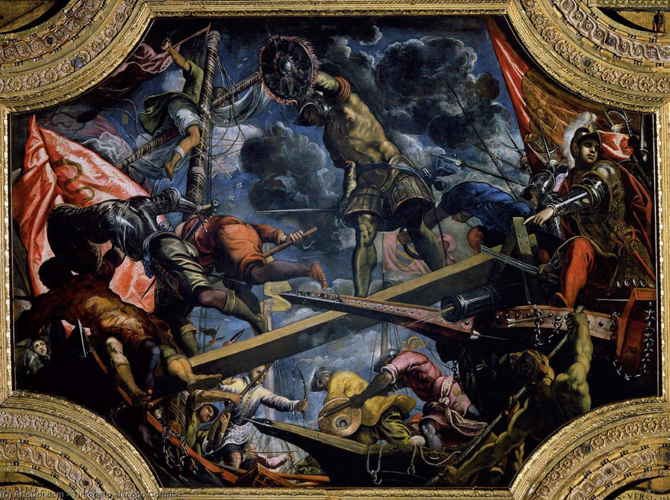 Wikioo.org - The Encyclopedia of Fine Arts - Painting, Artwork by Tintoretto (Jacopo Comin) - Galeas For Montes