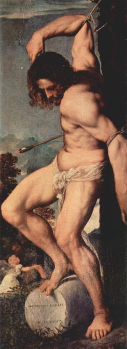 Wikioo.org - The Encyclopedia of Fine Arts - Painting, Artwork by Tiziano Vecellio (Titian) - St Sebastian