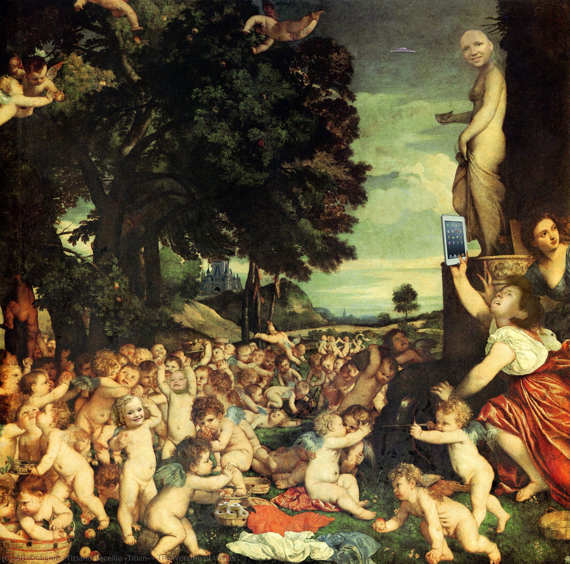 Wikioo.org – L'Encyclopédie des Beaux Arts - Peinture, Oeuvre de Tiziano Vecellio (Titian) - culte de  Vénus