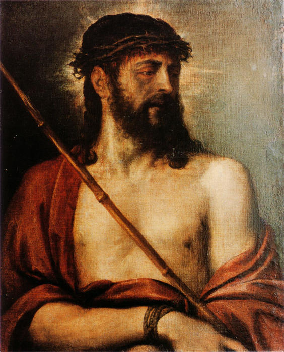 Wikioo.org - สารานุกรมวิจิตรศิลป์ - จิตรกรรม Tiziano Vecellio (Titian) - Ecce Homo