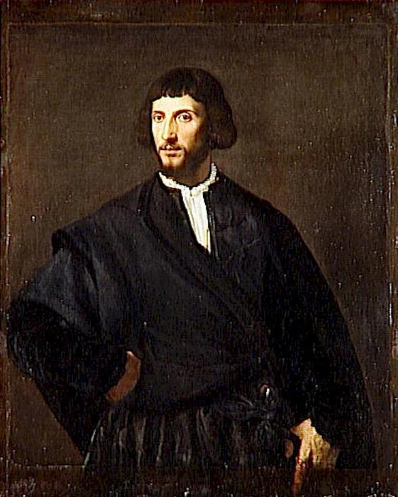 Wikioo.org - Die Enzyklopädie bildender Kunst - Malerei, Kunstwerk von Tiziano Vecellio (Titian) - porträt von einem mann