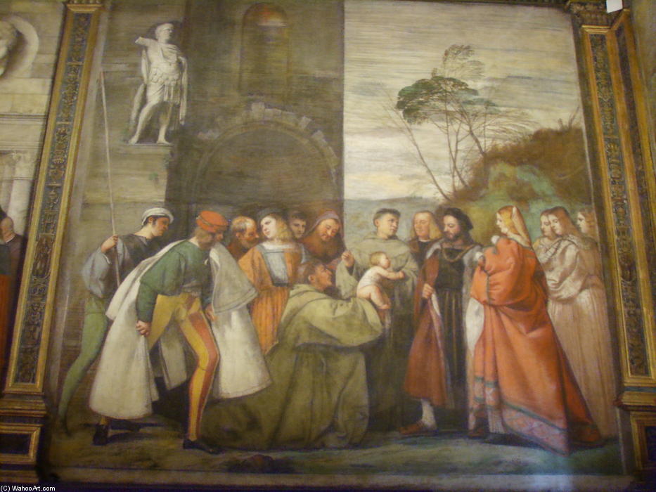 WikiOO.org – 美術百科全書 - 繪畫，作品 Tiziano Vecellio (Titian) - 圣安东尼