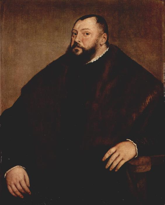 Wikioo.org - The Encyclopedia of Fine Arts - Painting, Artwork by Tiziano Vecellio (Titian) - Portrait of the Great Elector John Frederick of Saxony