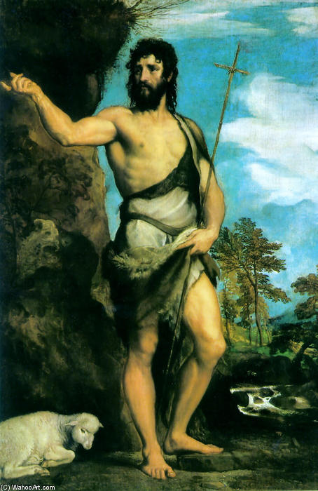 WikiOO.org - Enciclopédia das Belas Artes - Pintura, Arte por Tiziano Vecellio (Titian) - St. John the Baptist