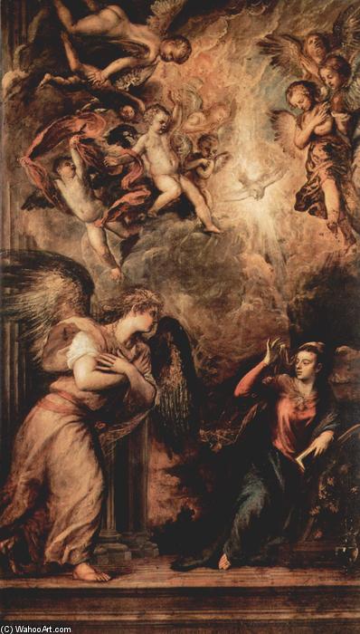 WikiOO.org - Енциклопедия за изящни изкуства - Живопис, Произведения на изкуството Tiziano Vecellio (Titian) - Annunciation