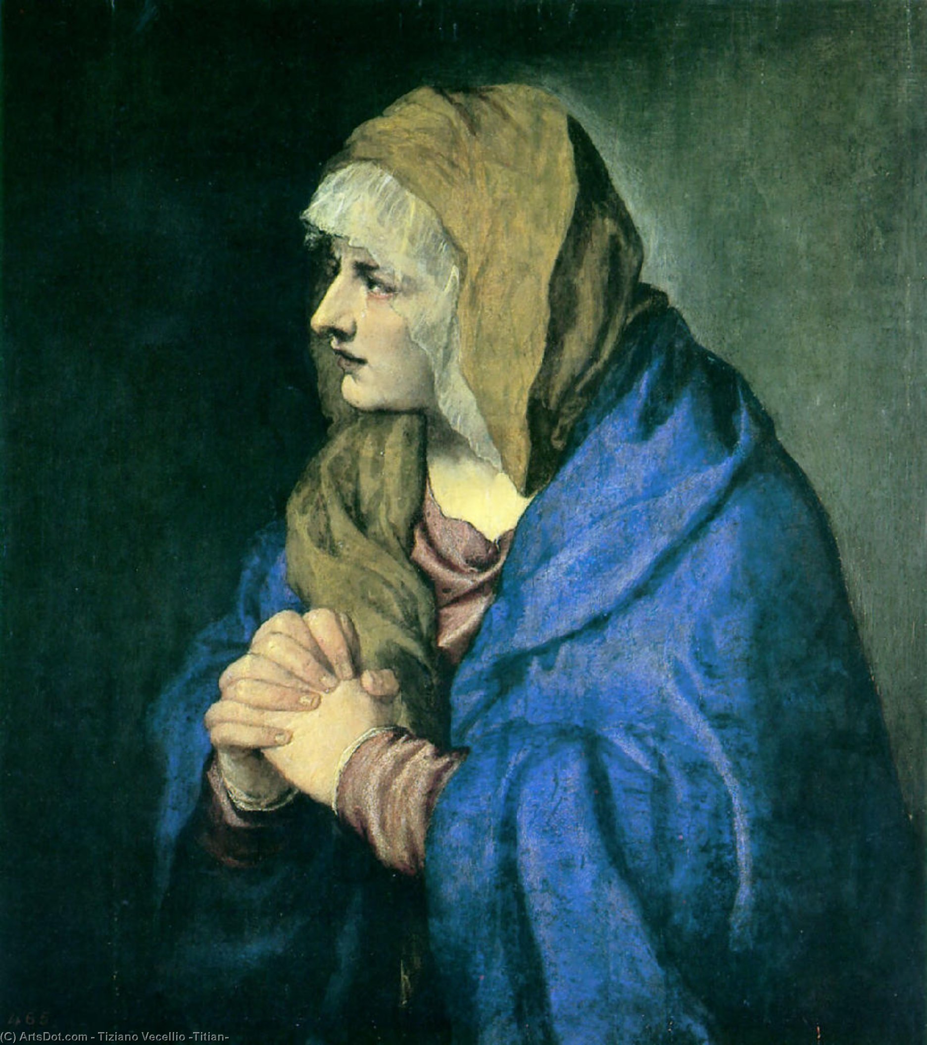 Wikioo.org – La Enciclopedia de las Bellas Artes - Pintura, Obras de arte de Tiziano Vecellio (Titian) - mater dolorosa