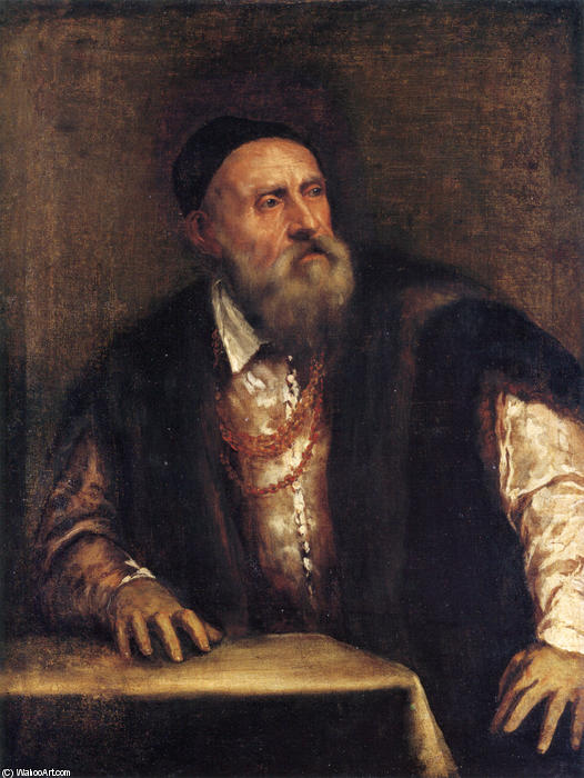 WikiOO.org – 美術百科全書 - 繪畫，作品 Tiziano Vecellio (Titian) - 自画像（）