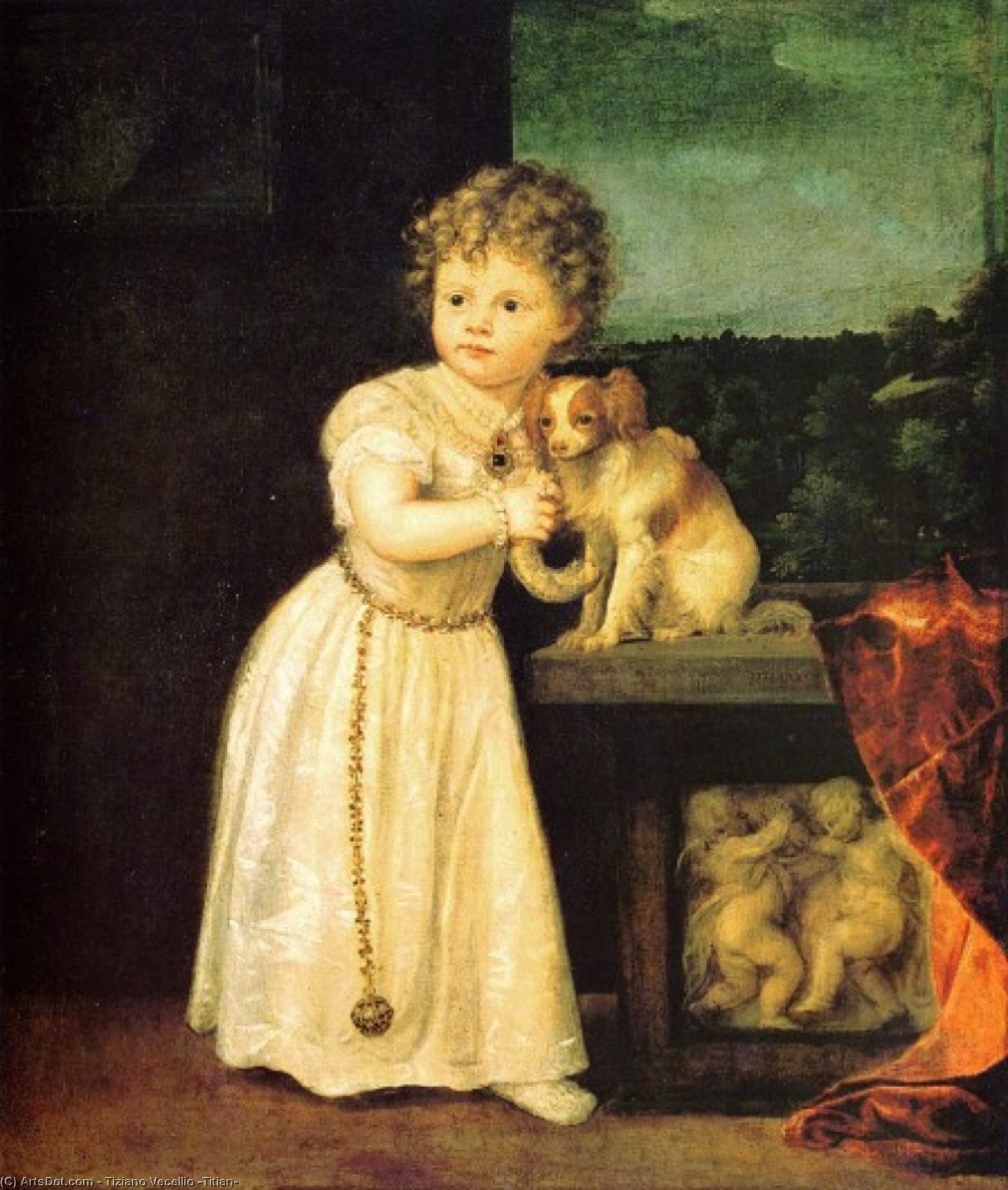 Wikioo.org - The Encyclopedia of Fine Arts - Painting, Artwork by Tiziano Vecellio (Titian) - Clarice Strozzi