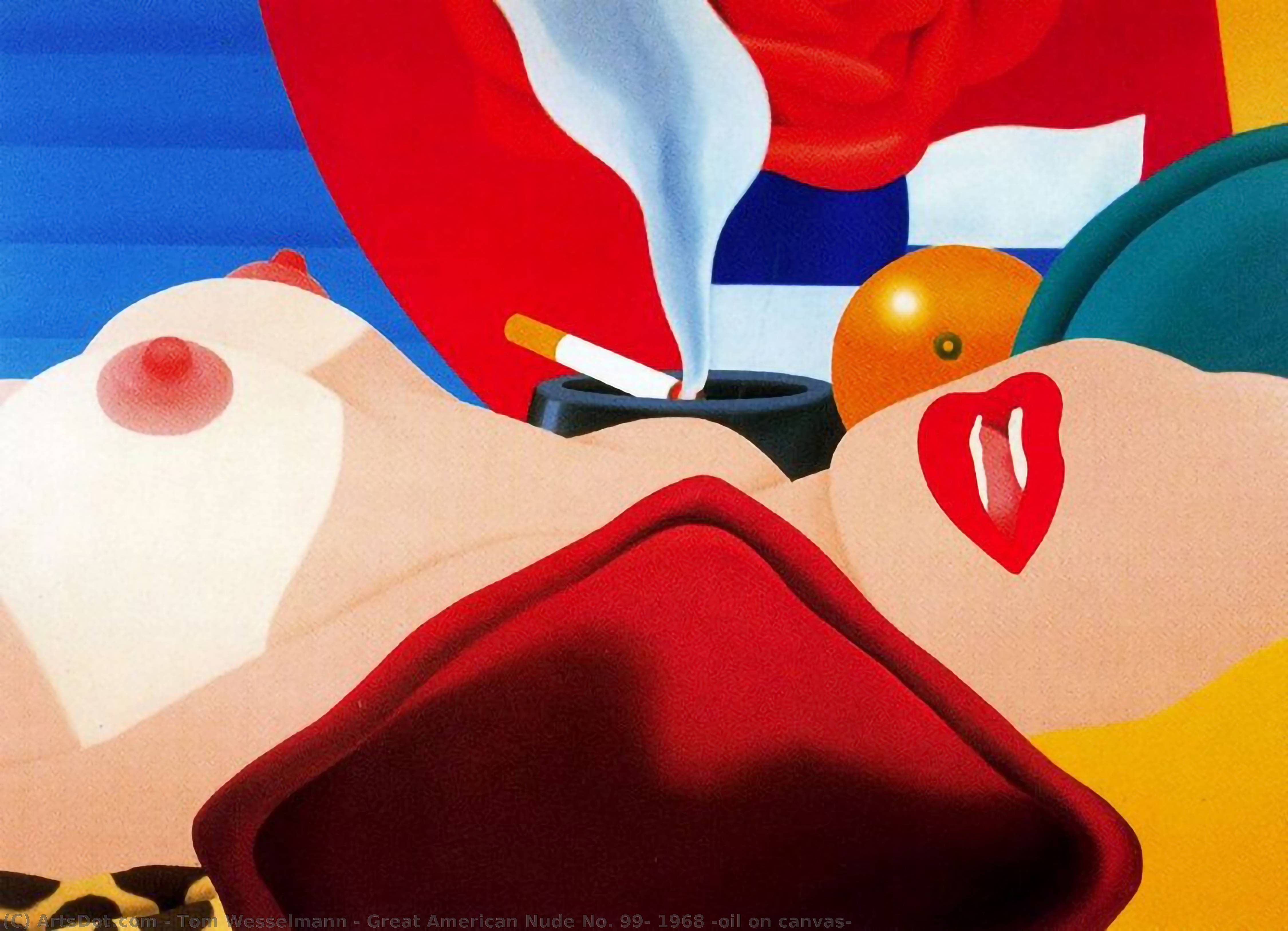 WikiOO.org - Enciclopédia das Belas Artes - Pintura, Arte por Tom Wesselmann - Great American Nude No. 99, 1968 (oil on canvas)