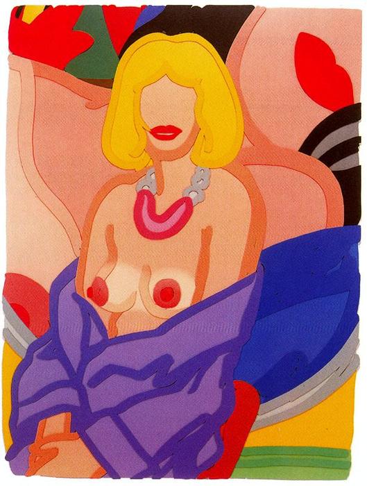 Wikioo.org - The Encyclopedia of Fine Arts - Painting, Artwork by Tom Wesselmann - Claire topless (Vivienne)