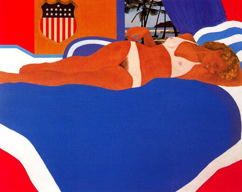 Wikioo.org - The Encyclopedia of Fine Arts - Painting, Artwork by Tom Wesselmann - Great American Nude (10)