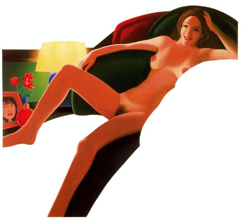 Wikioo.org – La Enciclopedia de las Bellas Artes - Pintura, Obras de arte de Tom Wesselmann - desnudo con lámpara