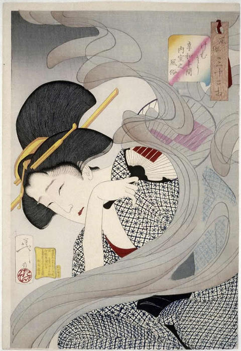 WikiOO.org - Енциклопедія образотворчого мистецтва - Живопис, Картини
 Tsukioka Yoshitoshi - Beautiful woman
