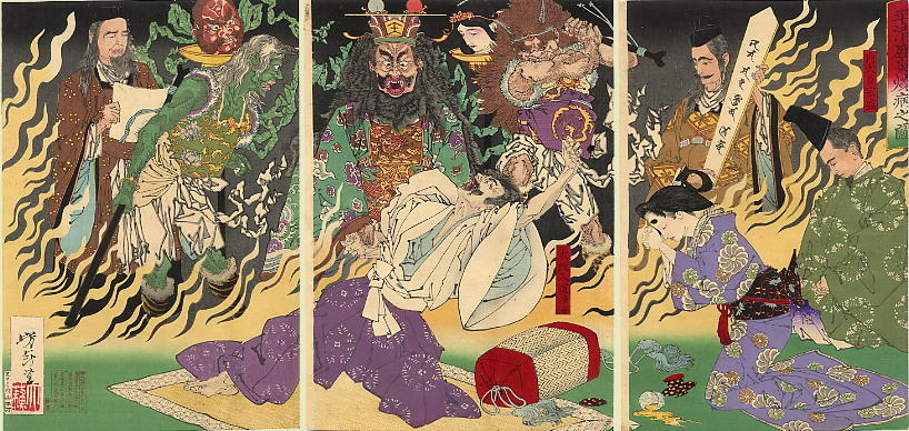 Wikioo.org - The Encyclopedia of Fine Arts - Painting, Artwork by Tsukioka Yoshitoshi - The Fever