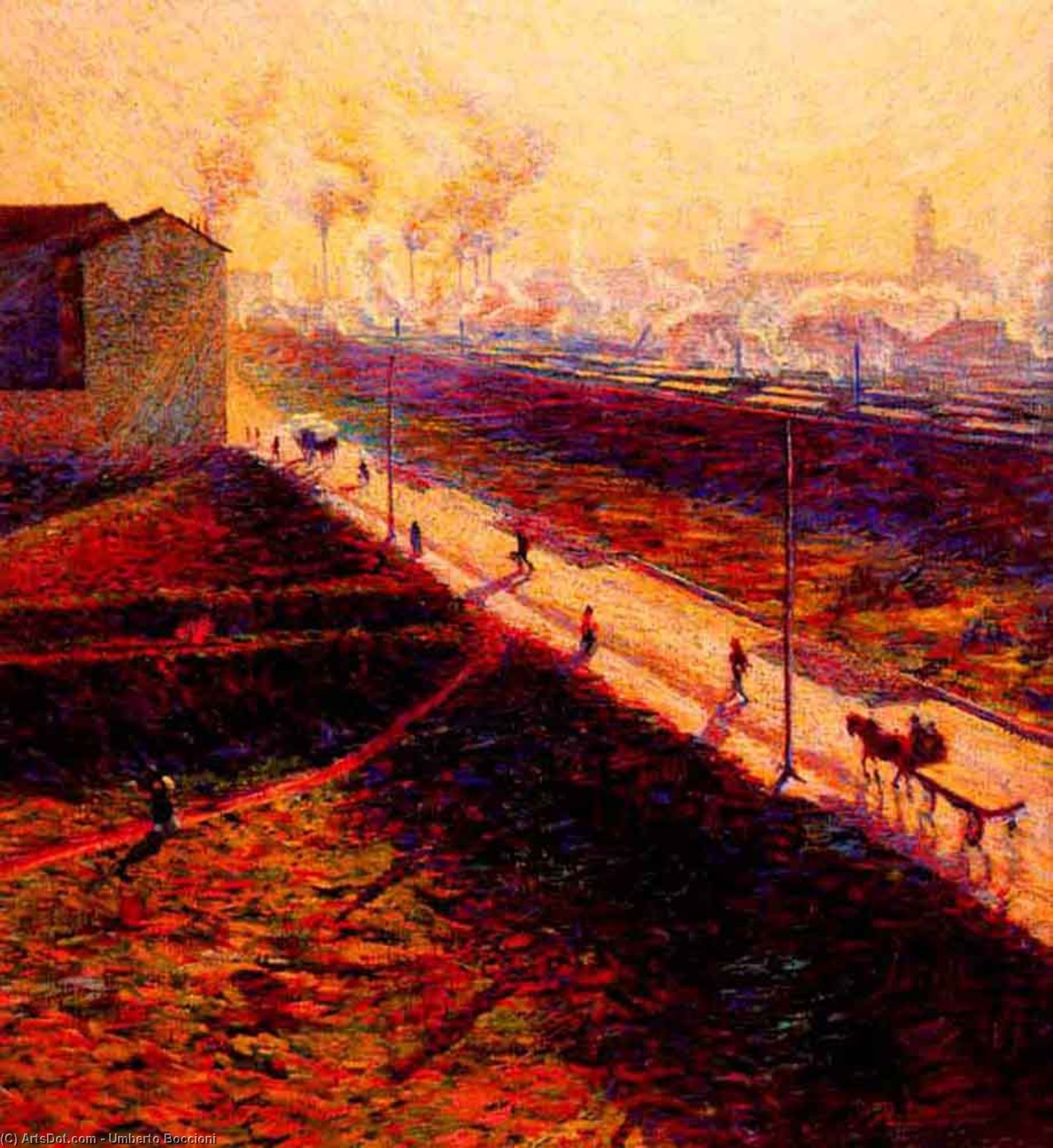WikiOO.org - Enciklopedija dailės - Tapyba, meno kuriniai Umberto Boccioni - The Morning