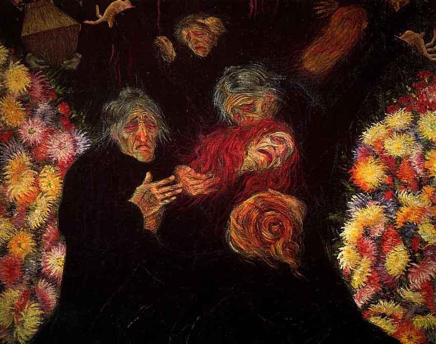 WikiOO.org - Encyclopedia of Fine Arts - Maalaus, taideteos Umberto Boccioni - Mourning