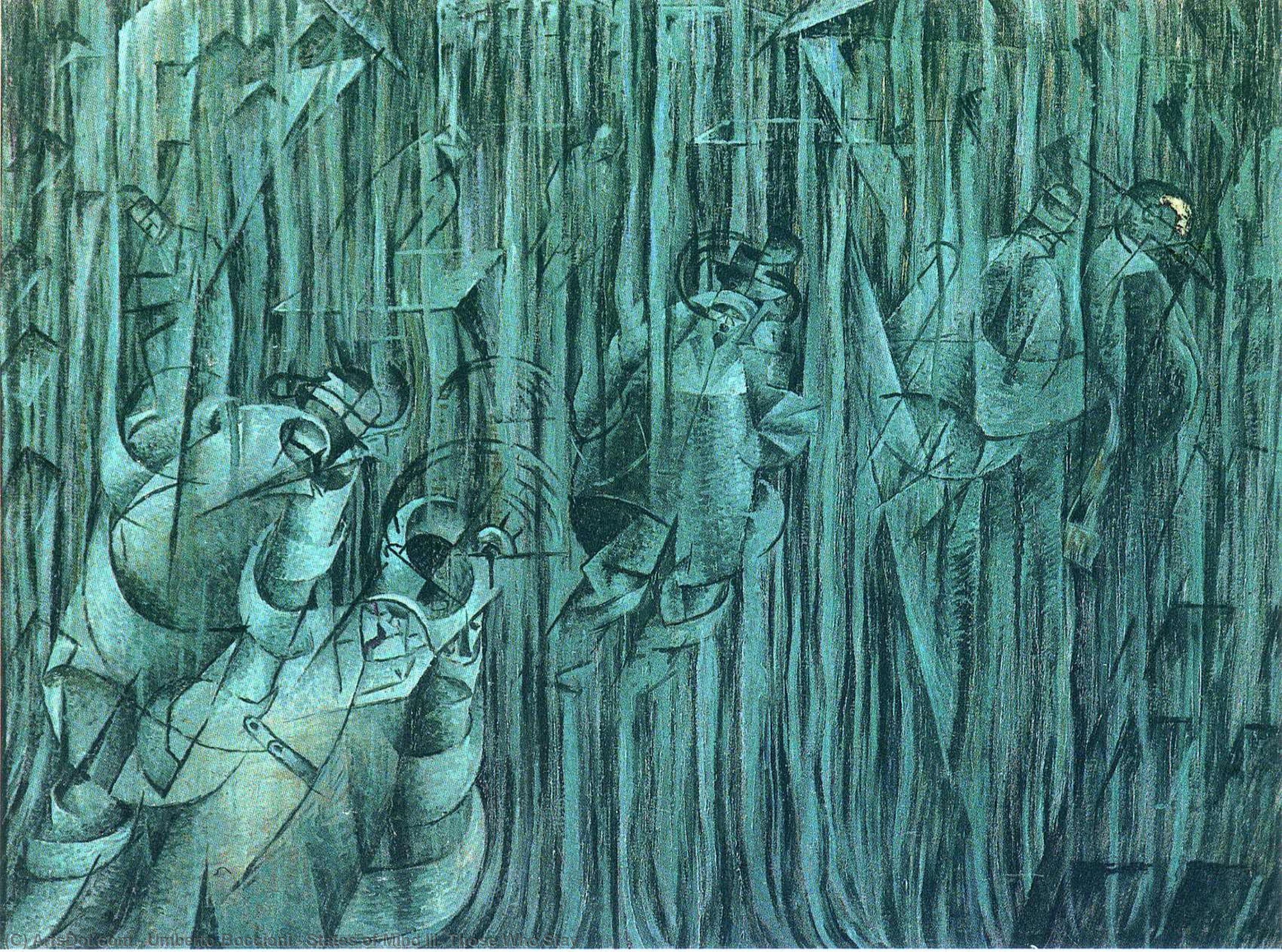 Wikioo.org - สารานุกรมวิจิตรศิลป์ - จิตรกรรม Umberto Boccioni - States of Mind III: Those Who Stay