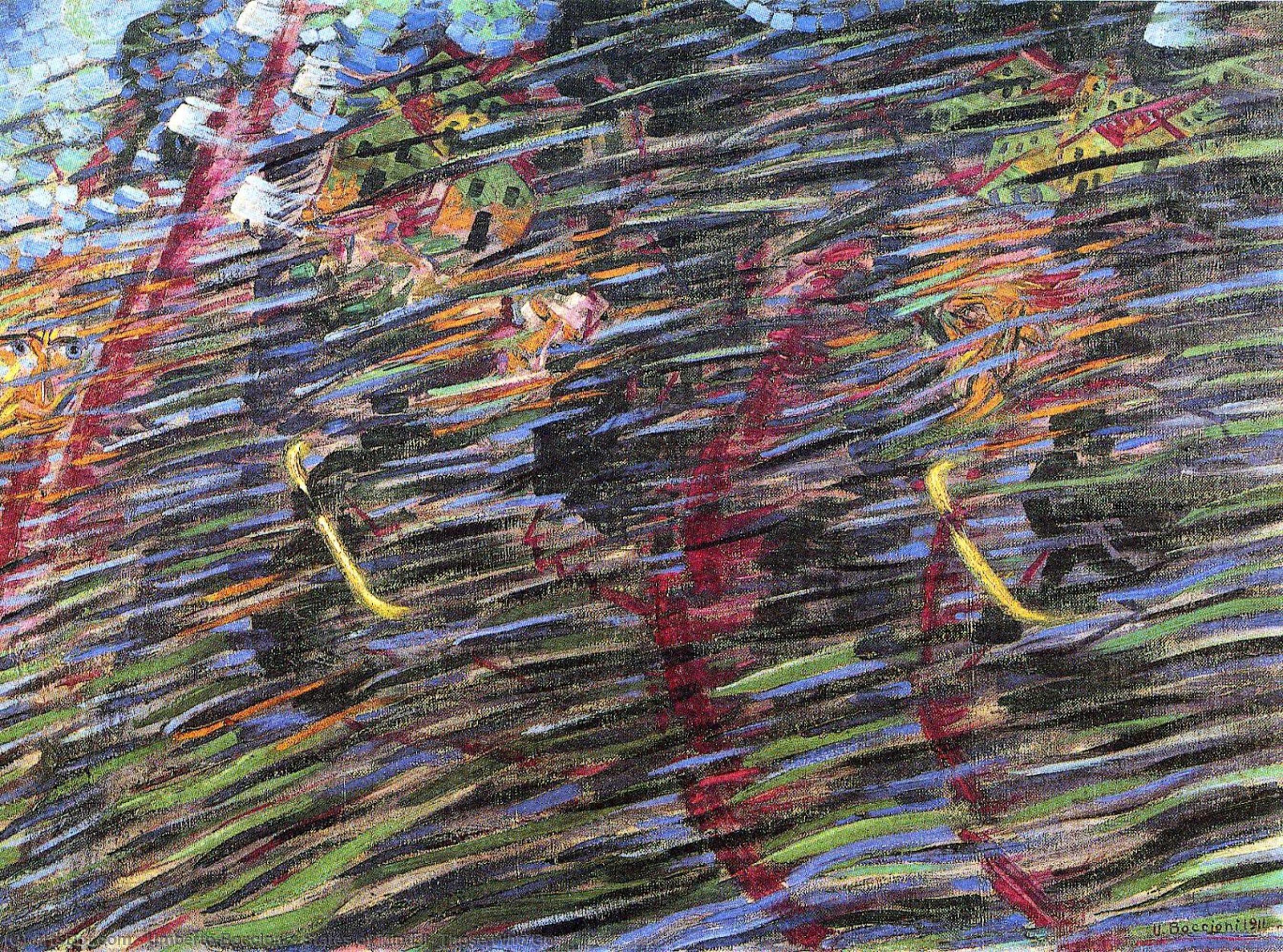 WikiOO.org - Enciclopedia of Fine Arts - Pictura, lucrări de artă Umberto Boccioni - States of Mind II: Those Who Go
