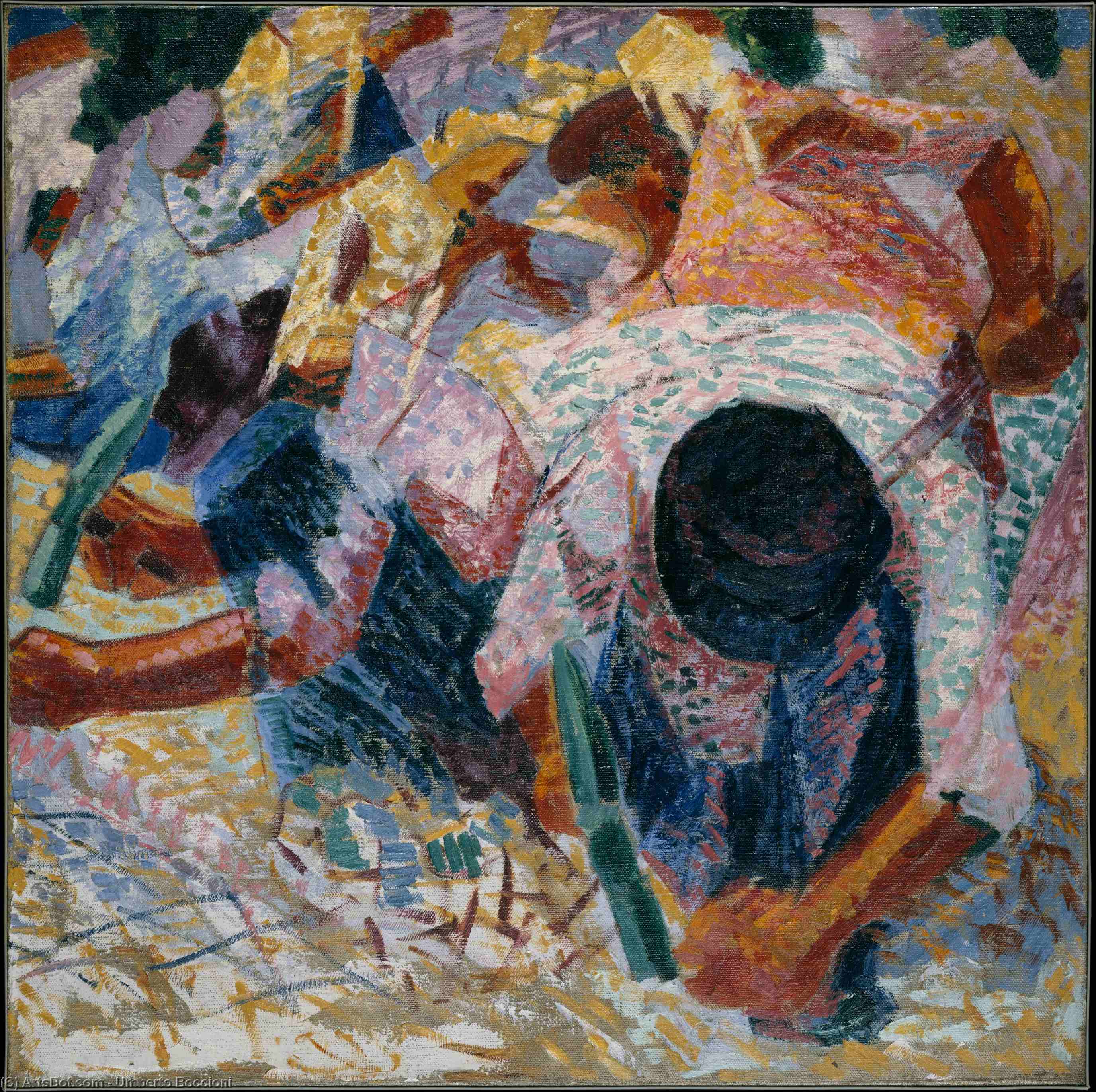 Wikioo.org - The Encyclopedia of Fine Arts - Painting, Artwork by Umberto Boccioni - The Street Pavers