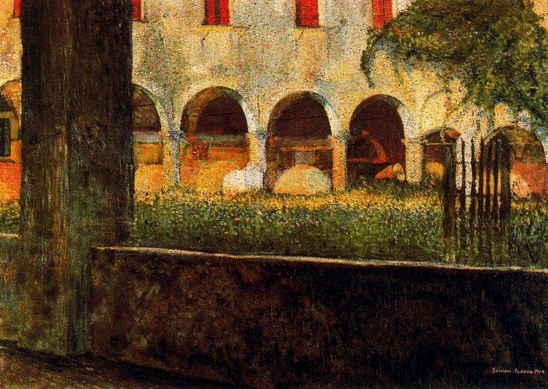 WikiOO.org - 백과 사전 - 회화, 삽화 Umberto Boccioni - Cloister of S. Onofrio