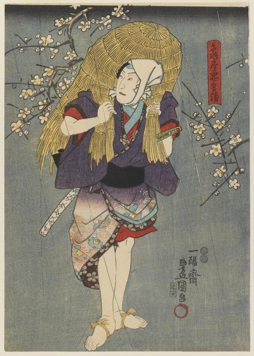 Wikioo.org - The Encyclopedia of Fine Arts - Painting, Artwork by Utagawa Kunisada - The Actor Playing a Farmer