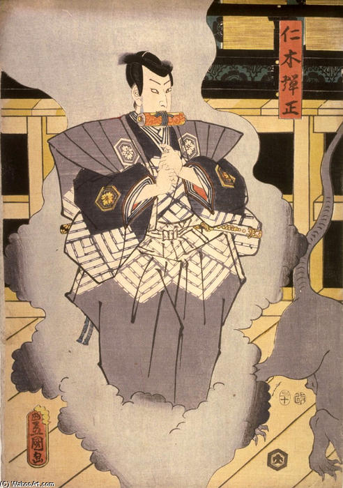 Wikioo.org – La Enciclopedia de las Bellas Artes - Pintura, Obras de arte de Utagawa Kunisada - Actor como Nikki Danjo