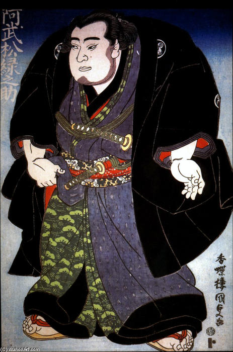 WikiOO.org - Енциклопедия за изящни изкуства - Живопис, Произведения на изкуството Utagawa Kunisada - Ohnomatsu_Midorinosuke