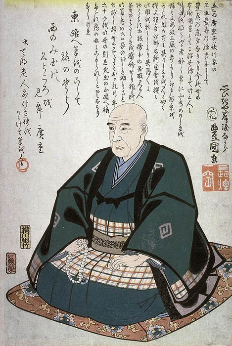 Wikioo.org - The Encyclopedia of Fine Arts - Painting, Artwork by Utagawa Kunisada - Portrait of Hiroshige