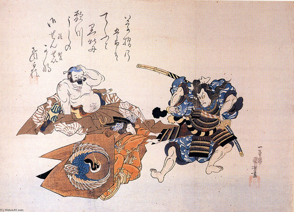 Wikioo.org – L'Encyclopédie des Beaux Arts - Peinture, Oeuvre de Utagawa Kuniyoshi - Acteurs