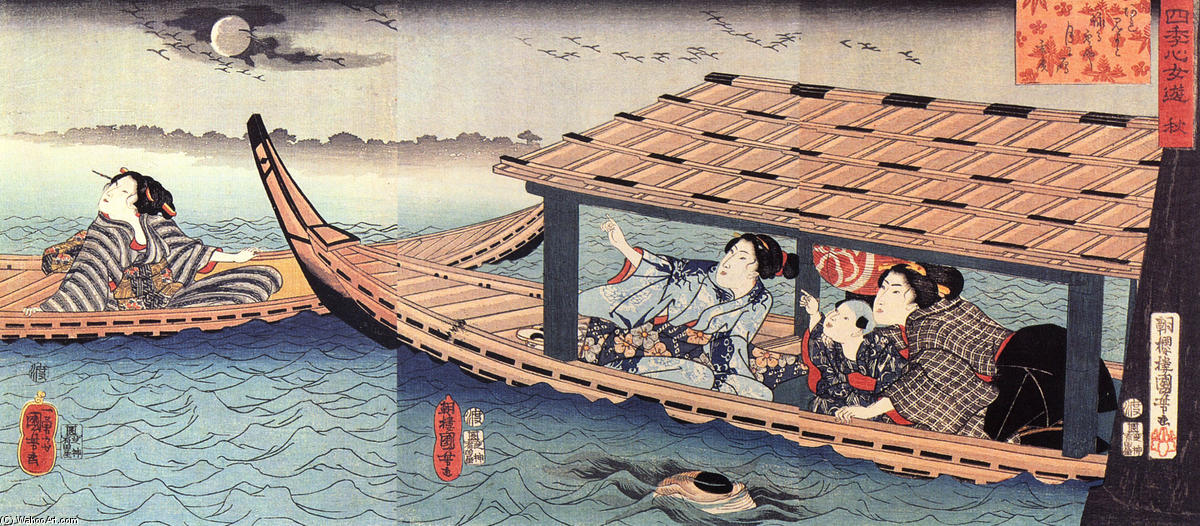 WikiOO.org - Енциклопедия за изящни изкуства - Живопис, Произведения на изкуството Utagawa Kuniyoshi - Autumn